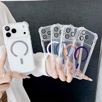 Coque de protection transparente antichoc à quatre coins pour iPhone 17 Pro, compatible avec iPhone 13, 14, 15, 16, 17