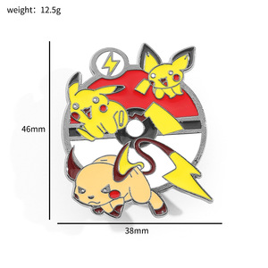 Dessin animé japonais Anime Pokémon Collection Die Struck Black Nickel Pin <span class=keywords><strong>Pikachu</strong></span> Metal Badge Broche UV Soft Polished Brass - Product Image 2