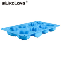 MUYULINS Fabrik 8-Fach Schneemann- und Eulenform LFGB Platin Antihaft-BPA-freie Silikon-Mousse-Kuchen-Dekorationsform