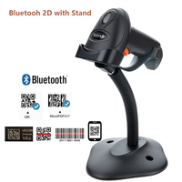 Scanner de codes à barres sans fil 1D 2D lecteur de Code QR fonctionne avec Bluetooth 2.4G sans fil USB filaire lecteur de Code à barres portable