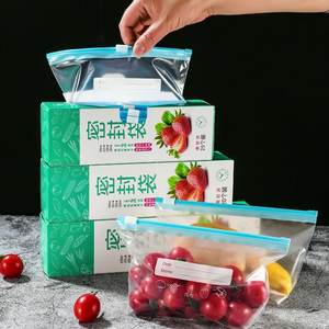 Bolsa de conservación de sellado de alimentos de plástico con cierre deslizante tipo cremallera - Product Image 2