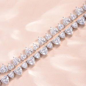 Collar de Plata Pura con Piedra de Silicona en Forma de Corazón, Joyería de Lujo 8*8 - Product Image 4