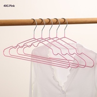 Cintres en métal recouverts de PVC avec encoches, solides, antidérapants, couleurs macaron, design gain de place pour dortoir et usage domestique