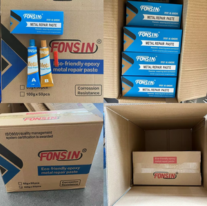 กาวอีพ็อกซี่ FONSIN สองส่วนผสม 1:1 ขนาด 100 กรัม/70 กรัม สีขาวและสีเทา สำหรับซ่อมโลหะ งานประดิษฐ์ และการยึดติด - Product Image 3