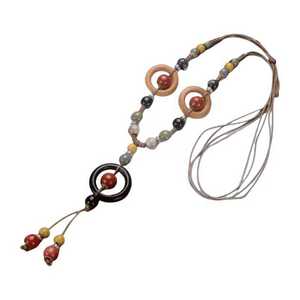 New Minimalist Ball-Shaped Resin Chain Electroplated Women's Sweater <b>Necklace</b> <b>Long</b> Collarbone On-Trend X1564 Color a Elegant Vin - Product Image 5
