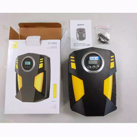 Gonfleur de pneus numérique Portable 12v, pompe de compresseur d'air, gonfleur de pneus électrique avec lumière Led pour vélos de voiture