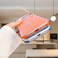 Coque de téléphone magnétique mate avec support d'objectif, protection antichoc pour iPhone 17 Air