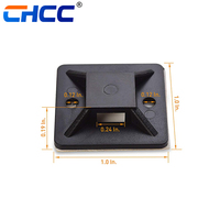 Supports de fixation pour serre-câbles auto-adhésifs 40x40mm en nylon, base adhésive pour serre-câbles, support de fixation pour serre-câbles pour la gestion des câbles et l'organisation des fils