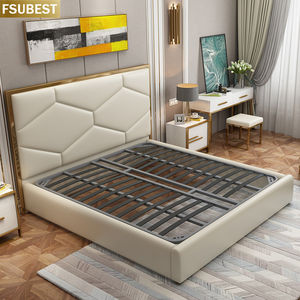 Cadre de lit de luxe en <span class=keywords><strong>tissu</strong></span> capitonné, taille double, Lit Cama Yatak Letto Letti Bedden, mobilier de chambre à coucher, Base De <span class=keywords><strong>Casal</strong></span> Matrimoniale King Madera - Product Image 4