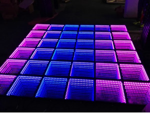 Hot bán <span class=keywords><strong>3D</strong></span> LED sàn nhảy gạch chiếu đèn RGB không dây từ DJ bầu không khí Wedding party nhà máy trực tiếp - Product Image 6
