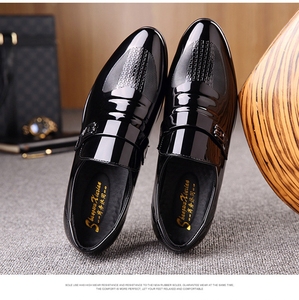Nuove <span class=keywords><strong>Scarpe</strong></span> Eleganti Primaverili Autunnali da Uomo in Pelle di Alta Qualità, Stile Vintage, a Punta, per Cerimonia e Matrimonio - Zapatos De Cuero - Product Image 6
