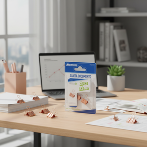 Mengfu M-0117 2-Pack oro rosa 32mm magnete legante clip in acciaio plastica ufficio/scuola di cancelleria realizzati con materiali di alta qualità - Product Image 3