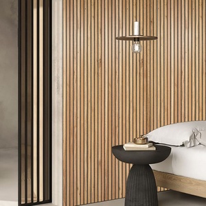 Pannelli Acustici Moderni per Studio in Legno Grigio Pino Quercia Noce a <span class=keywords><strong>Doghe</strong></span> Ecologici Riduzione del Rumore del 90% Riciclati Flessibili <span class=keywords><strong>Mobili</strong></span> per Ufficio - Product Image 6