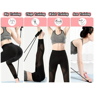 Barra de Pilates y Yoga Portátil con Banda de Resistencia, Barra de Tonificación Muscular para Gimnasio en Casa, Barra de Estiramiento para Ejercicios Deportivos - Product Image 3