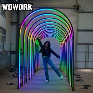 Wowork bán buôn RGB 8ft khổng lồ có thể tháo rời ngoài trời dẫn đường hầm đạo cụ cho đám cưới Backdrop tổ chức sự kiện trang trí - Product Image 4