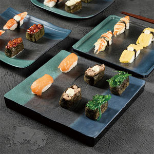 Harmonie Nieuwe Moderne Japanse Vierkante <span class=keywords><strong>Melamine</strong></span> Plaat Schotel Japandi Stijl Voor Sushi En Steak Diner Eigentijds Design - Product Image 2