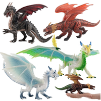 1 pièce Mini figurines de dragon rétro 22 cm, figurines portables en plastique souple, jouets pour enfants, pour cadeaux d'anniversaire et cadeaux promotionnels