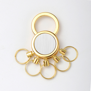 Nhà Máy Bán buôn lụa Màn hình mini chia Nhẫn vàng kết thúc kéo-top keyholder - Product Image 1