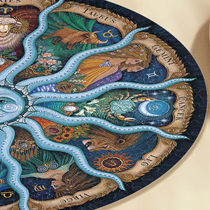 <span class=keywords><strong>Puzzle</strong></span> en papier de 500 pièces des douze constellations pour la relaxation et le divertissement - <span class=keywords><strong>Puzzle</strong></span> rond OEM - Product Image 3