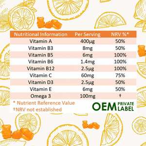 OEM Vegan DHA tảo dầu Gummies trẻ em Vitamin tổng hợp với Kẽm Vitamin C Omega 3 cho miễn dịch tăng cường dầu cá Omega 3 6 9 Gummy - Product Image 2