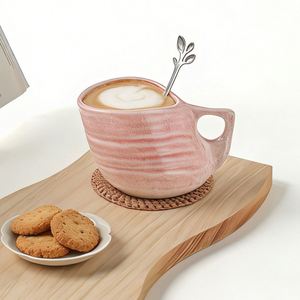 Taza de Café y Leche de Cerámica con Espiral en Relieve Estilo Japonés Retro, con Impresión de Logotipo, Popular en Línea, Creativa y Elegante - Product Image 2