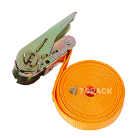 Longueur personnalisée couleur logo OEM 1 pouce 25mm sangles d'arrimage à cliquet ceinture en polyester robuste pour l'arrimage de la cargaison usine