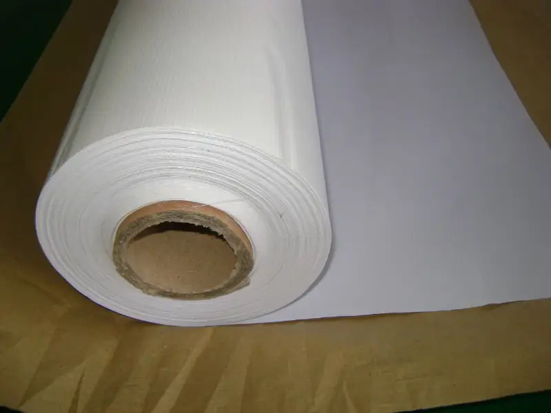340GSM syong PVC spanduk Flex 500D * 500D untuk bahan iklan cetak luar ruangan grosir permukaan mengkilat