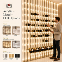 Présentoir de Bouteilles d'Usine Meuble à Vin de Luxe Organisateur de Bouteilles Vitrine à Vin Support à Vin en Acrylique
