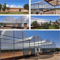 Multi-Span Boog Rond Polycarbonaat Kas Agrarische Commerciële Groene Huis Polycarbonaat Tuinkas Leverancier