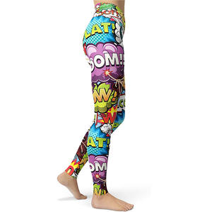 Pantalon de yoga d'été <span class=keywords><strong>vintage</strong></span> respirant de style européen américain pour femmes, leggings taille haute pour les fesses de pêche - Product Image 2