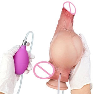 ORALSX Large Inflatable <b>Dildo</b> Ejaculating <b>Dildo</b> Inflatable Anal Plug Silicone Penis Artificial Penis for Women Masturbate - Product Image 6