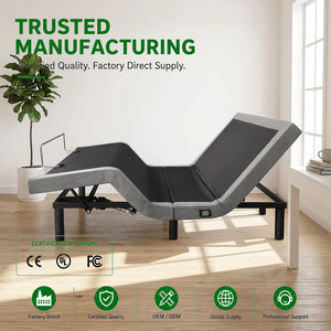 Estructura de cama inteligente ajustable eléctrica con masaje y USB - Product Image 1
