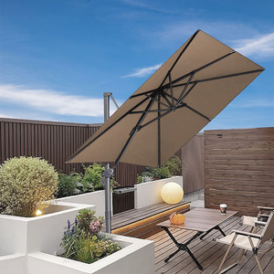 Parasol cantilever Roma <span class=keywords><strong>en</strong></span> solde, avec lumière LED, nouveau design pour patio, parc, cour - Product Image 3