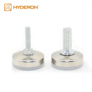 HYDERON-pies de nivelación de Zinc/níquel M6 M8 M10 M12, tornillo ajustable, nivelador tipo remachado