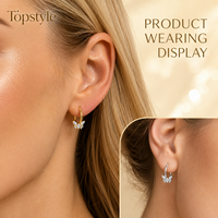 Anneau de piercing à charnière multi-positions en titane plaqué or 18 carats avec zircon AAAAAA de forme géométrique personnalisée, poli miroir
