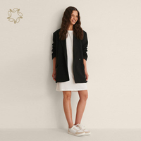 Pur coton femmes t-shirt robe écologique surdimensionné t-shirt durable longue t-shirt robe à manches courtes