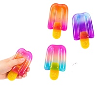 Juguete Antiestrés de Silicona Suave y Elástica con Forma de Paleta de Helado Degradado, Juguete Sensorial para Apretar, Unisex