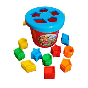 Kids <b>Shape</b> Sorter Bucket Toy Set with Shovel Rake and <b>Blocks</b> Educational Play Toy - Product Image 1