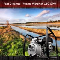 Pompe à eau portable à moteur essence haute capacité avec démarrage par lanceur pour l'irrigation agricole