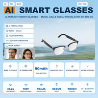 Lunettes intelligentes HY1011 à lentilles interchangeables, anti-lumière bleue, polarisées, avec système de fixation magnétique pour la conduite et les réunions professionnelles