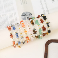 Bracelet de Bohême en Pierre Naturelle Irrégulière Fluorite Améthyste Cristal Rose Quartz Perle Bracelets Bracelets pour Femme