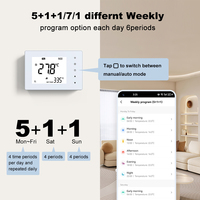 Termostato de Calefacción para Caldera de Gas con Pantalla LCD de Alta Precisión, Inalámbrico por RF, WiFi Tuya, Programable Semanalmente, con Receptor para el Mercado de América del Norte