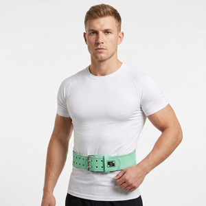 Cinturón de Gimnasio de Cuero Vacuno de Alta Calidad - Personalizable, Suave, Cómodo, Antideslizante y Ajustable para Levantamiento de Pesas, Fisicoculturismo y Ciclismo - Product Image 1