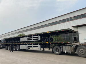 Nuovo Transauto 5 assi 60000kg carico utile contenitore pianale semirimorchio con carrello di atterraggio pesante 28t per la vendita - Product Image 2