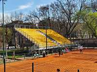 Fabriqué en Italie Marque CETA Assemblage rapide et fixation sûre Gradins de 1000 places Grandes tribunes de gymnase de stade extérieur