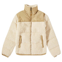 Men Women Unisex Stand Collar Winter Fleece Lined Padded Jacket Lamb Wool Thick Warm DoubleSided Sports Puffer Coat