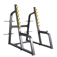 Rack de Squat Commercial Multifonctionnel pour Gymnastique, Cage de Musculation avec Banc, Capacité 165 kg, Personnalisable