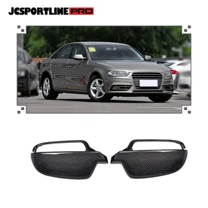 Carbon Fiber Replacement Style Car Side Mirror Covers Trim für Audi A4 B9 2013 - 2015 A5 2010 - 2015 Without Side Assist löcher