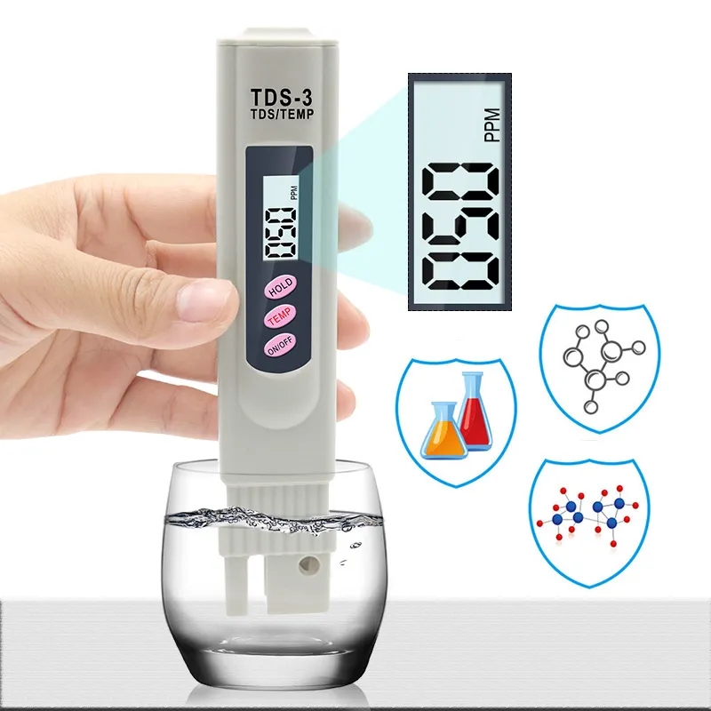 TDS penguji kualitas air Digital LCD portabel, pena penguji air, alat pengukur Filter Aksesori untuk kolam akuarium