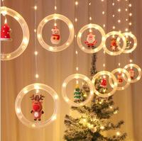 Guirlande lumineuse rideau, boule de vœux, USB, pour décoration de noël, sapin de noël